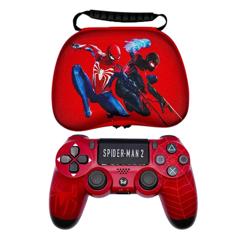 دسته بی سیم پلی استیشن 4 playx مدل 001 spider man به همراه کیف