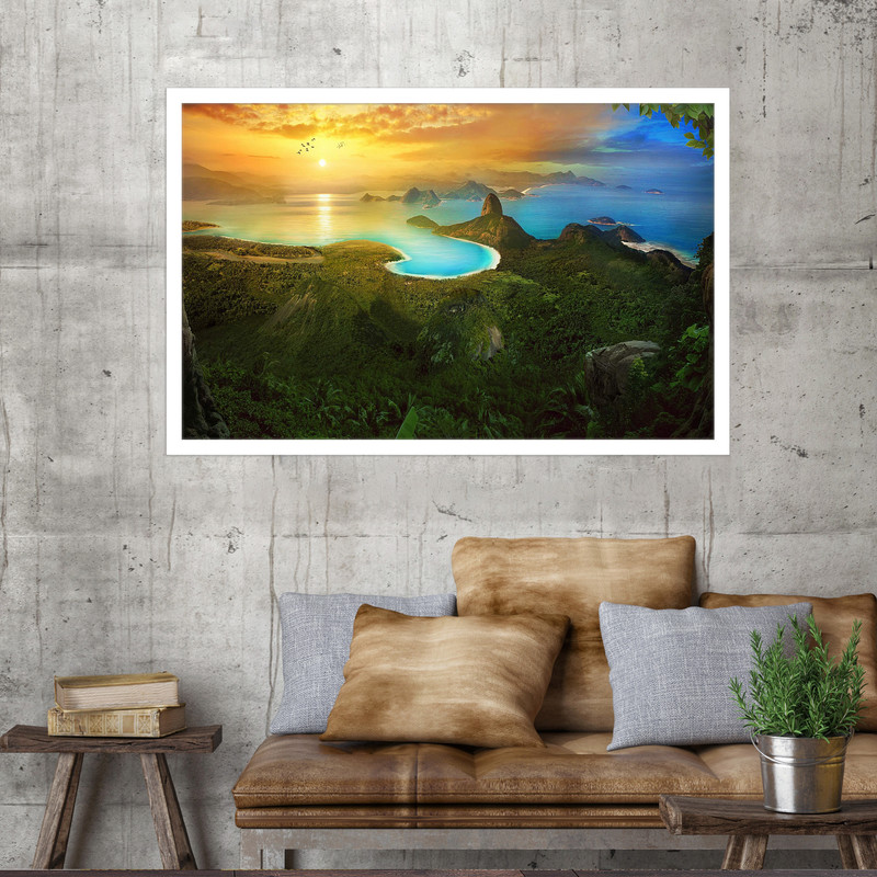 تابلو نوری بکلیت طرح مناظر ریودوژانیرو مدل W-MO1530