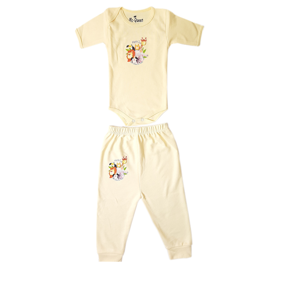 ست بادی و شلوار نوزادی مدل مک کویین کد 032 Baby