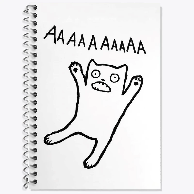 دفتر لغت 50 برگ خندالو مدل گربه ترسو کد 29329