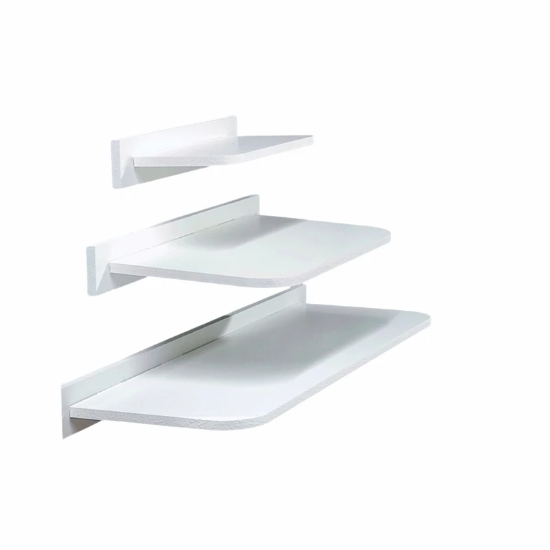 شلف دیواری خونه خاص مدل پایه مخفی مجموعه 3 عددی