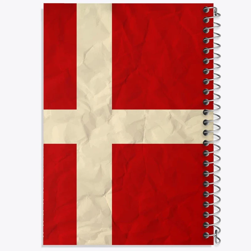 دفتر شطرنجی 50 برگ خندالو طرح پرچم دانمارک کد 20658