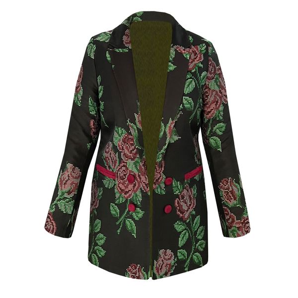 مانتو کتی زنانه مدل ژاکارد شماره دوزی رز