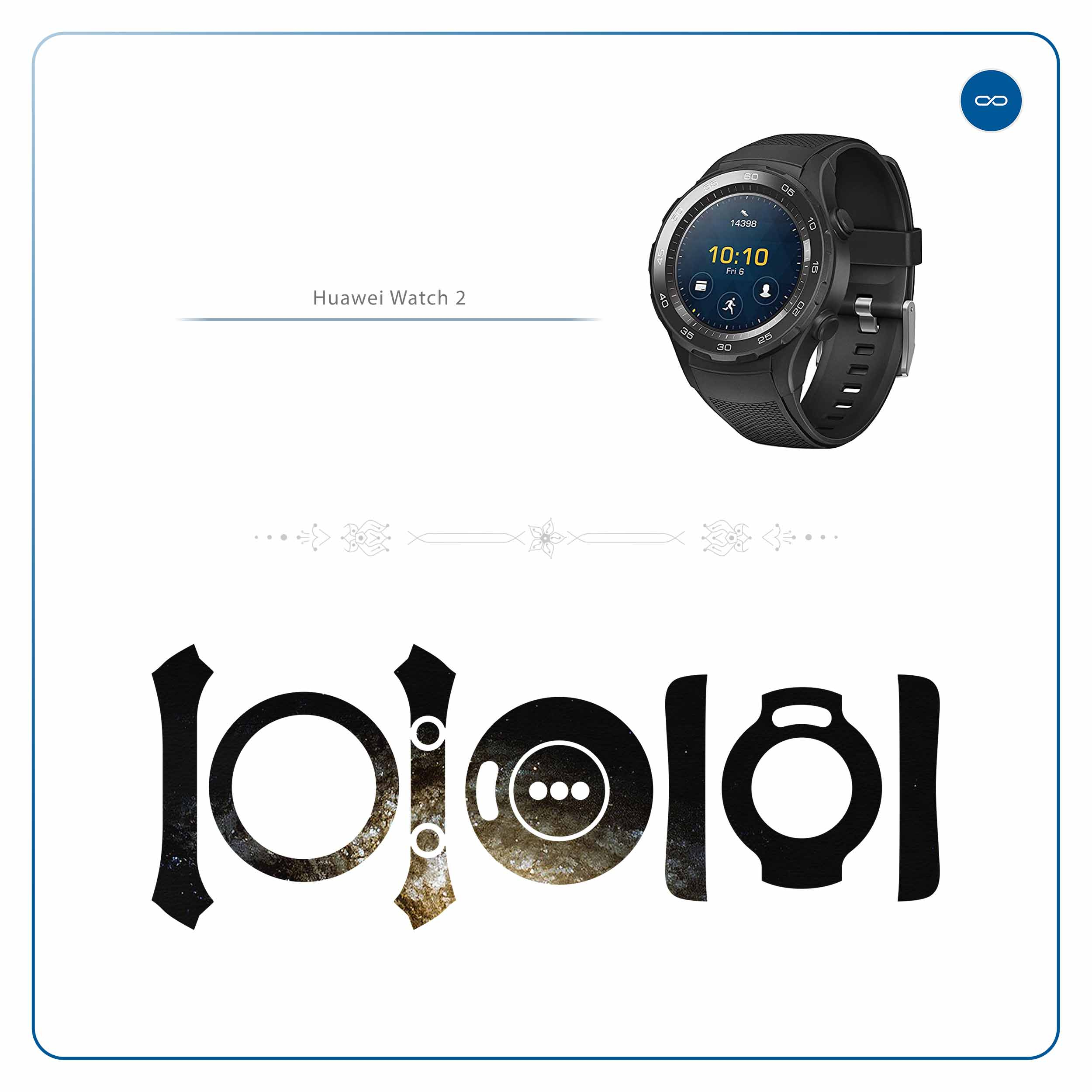 برچسب ماهوت طرح Universe-by-NASA-1 مناسب برای ساعت هوشمند هوآوی Watch 2