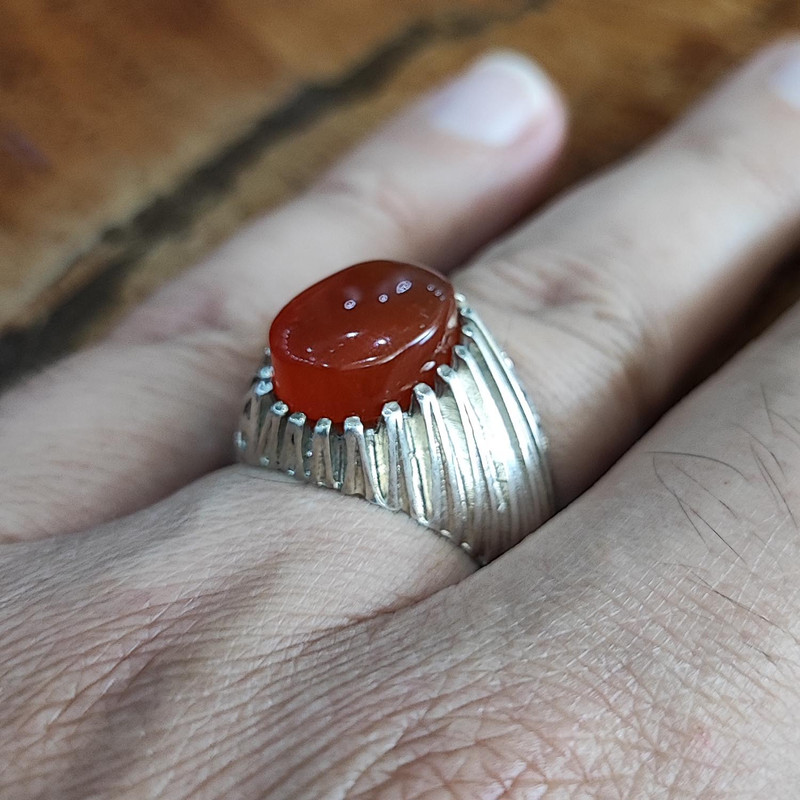 انگشتر نقره مردانه مدل عقیق یمنی MY1022 انگشتر نقره مردانه مدل عقیق یمنی MY1022