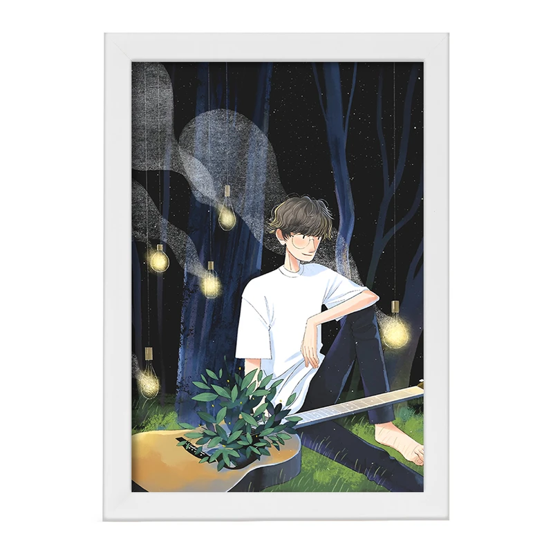 تابلو خندالو مدل پسر نوازنده گیتار کد F9337