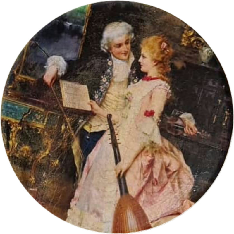 بشقاب دیوار کوب سفالی طرح خاطره مدل111