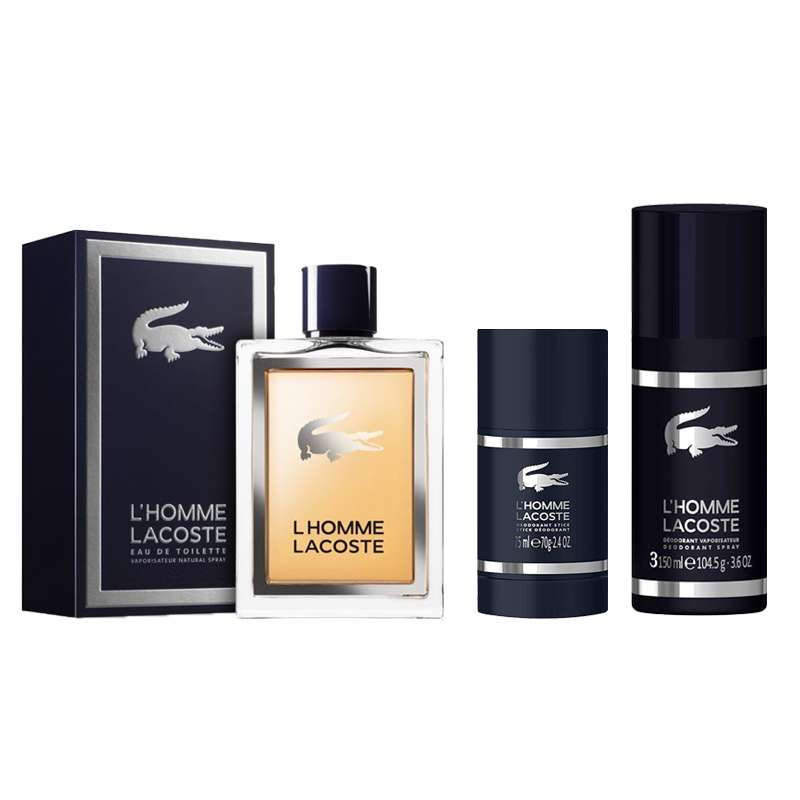 ادو تویلت مردانه لاگوست مدل L Home حجم 100 میلی لیتر به همراه استیک ضد تعریق و اسپری خوشبو کننده بدن