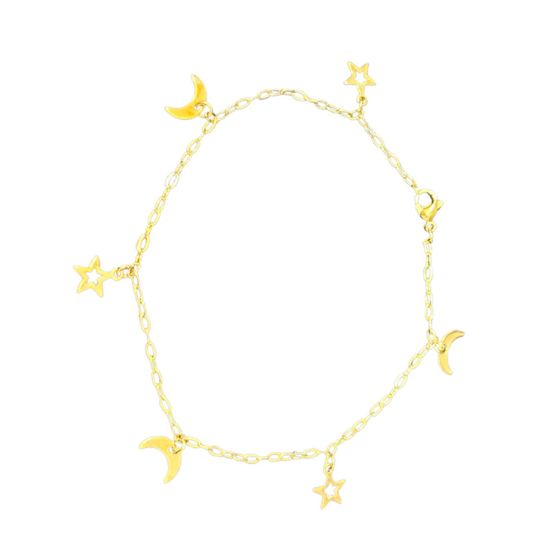 پابند زنانه مدل ستاره و ماه کد 30