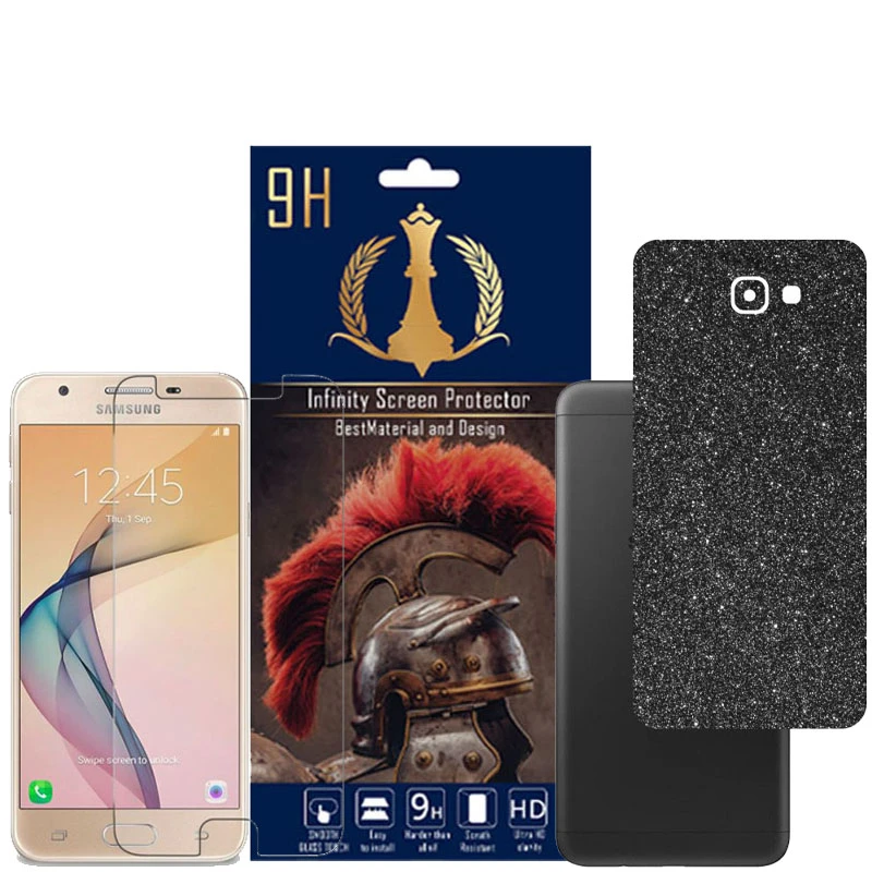 برچسب پوششی اینفینیتی مدل PRO MAX مناسب برای گوشی موبایل سامسونگ GALAXY J5 PRIME به همراه محافظ صفحه نمایش