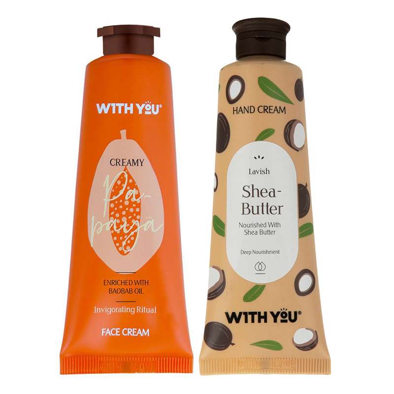 کرم مرطوب کننده ویت یو مدل PAPAYA and Shea Butter حجم 50 میلی لیتر مجموعه 2 عددی