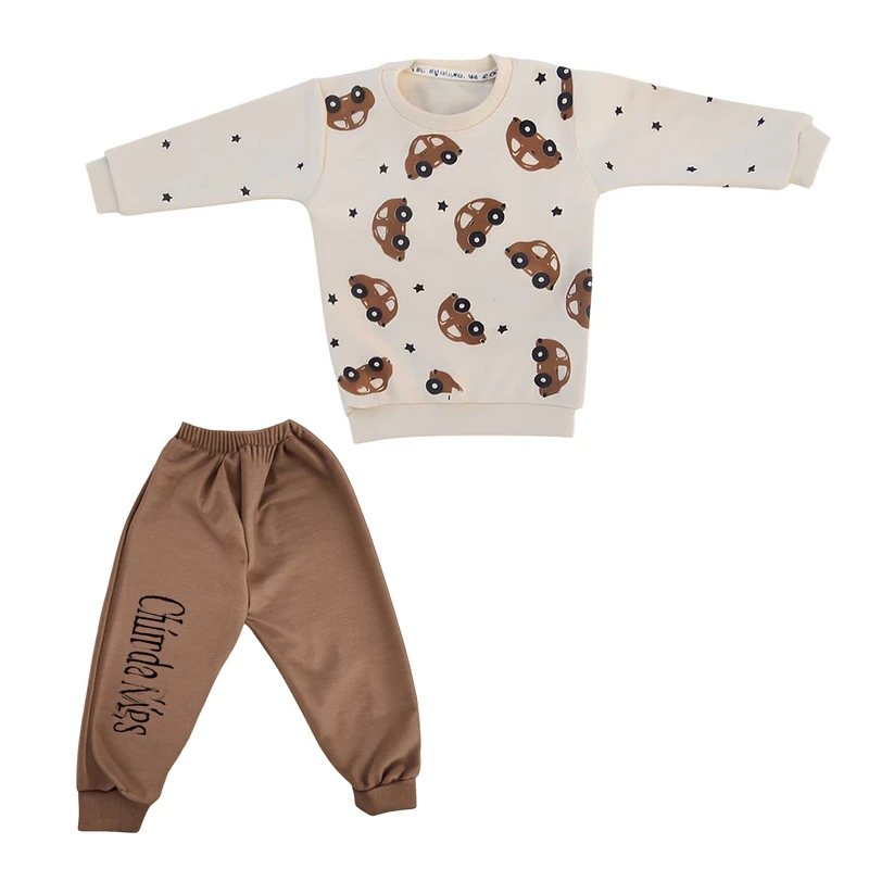 ست سویشرت و شلوار راحتی بچگانه مدل ماشینها