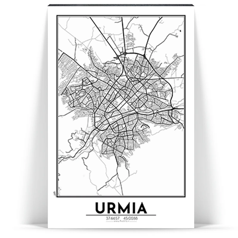 تابلو شاسی آواویز مدل نقشه ارومیه کد Avaviz-Map-4G1310