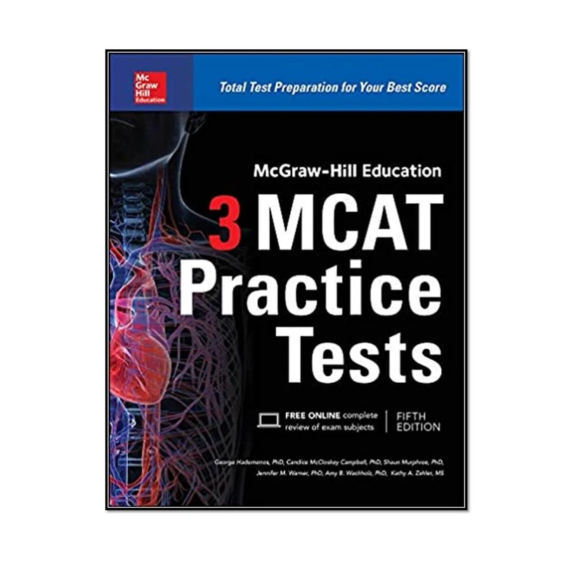 کتاب McGraw-Hill Education 3 MCAT Practice Tests 3rd Edition اثر جمعی از نویسندگان انتشارات مؤلفین طلایی