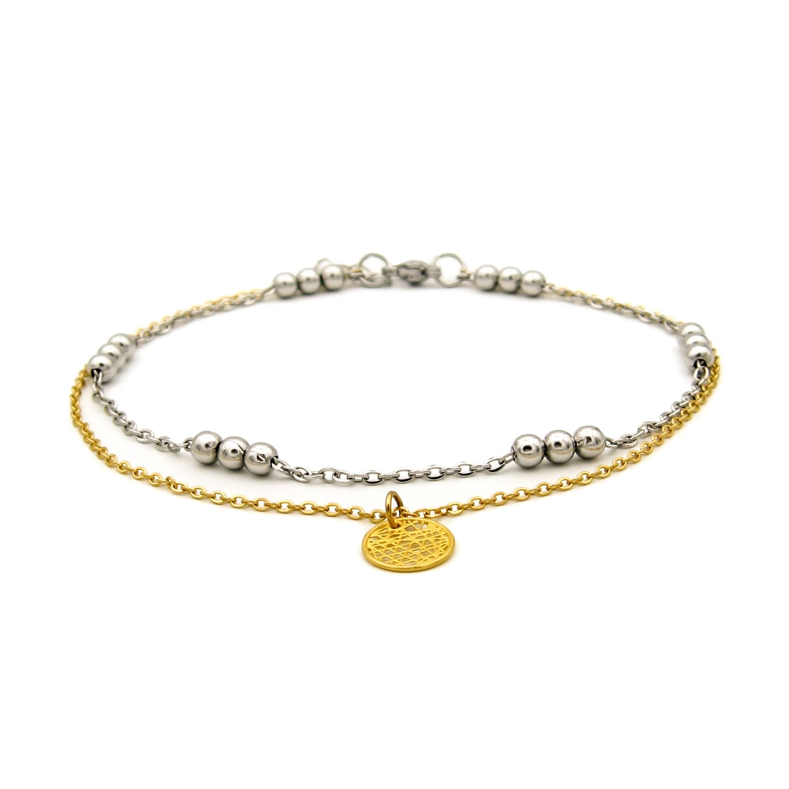 دستبند طلا 18 عیار زنانه مانچو مدل bfg246 -  - 4