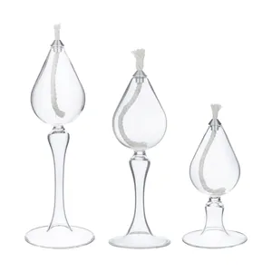 شمع دست ساز مدل اشکی کوچک مجموعه سه عددی