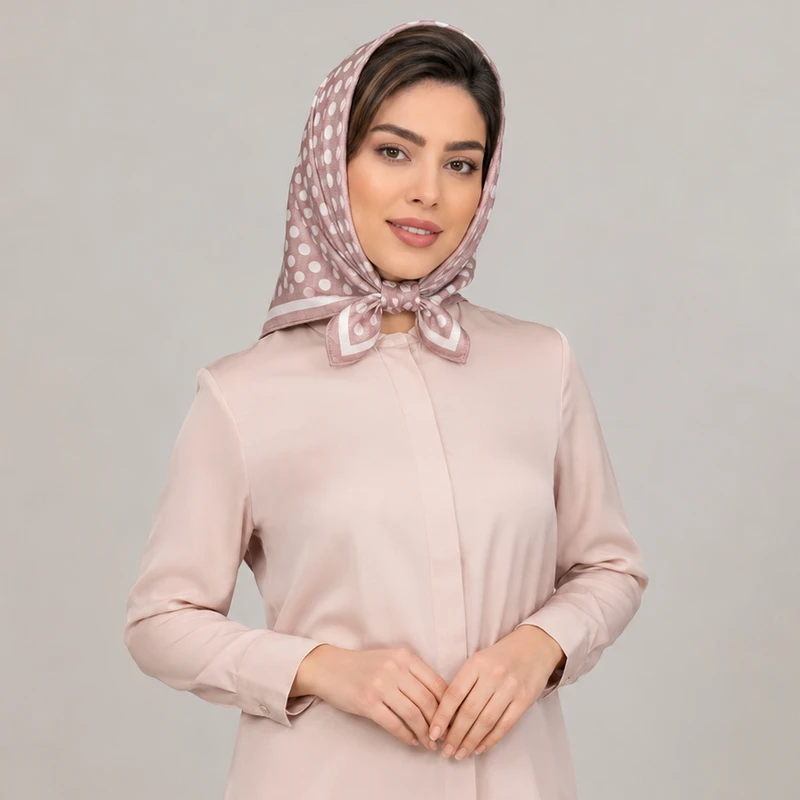 روسری زنانه مدل مینی نخی توپ توپی خالخالی فانتزی