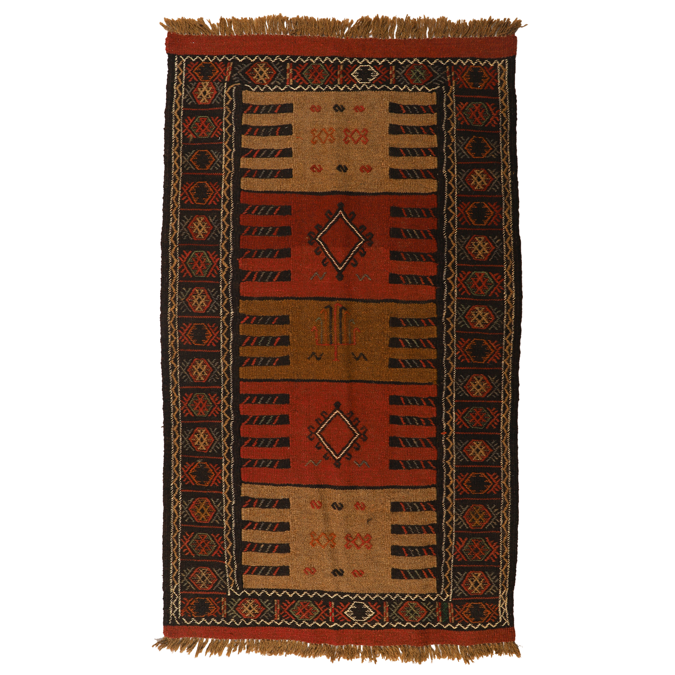 گلیم دستبافت دومتری طرح سفره کردی کد 1404110