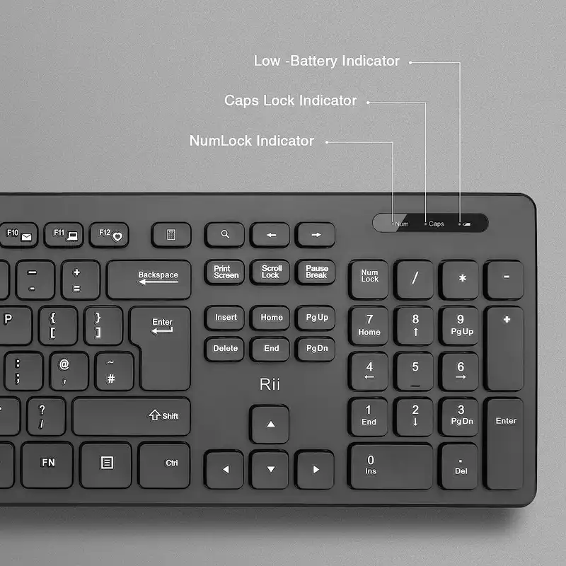 کیبورد و ماوس بی سیم ری مدل RK200