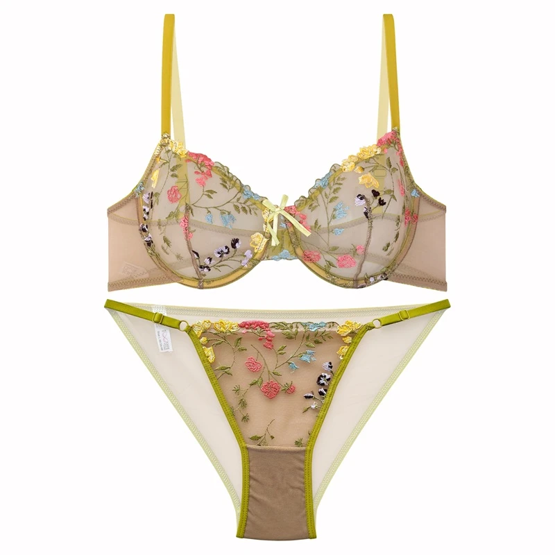 ست شورت و سوتین زنانه نوشه پوش مدل گیپوری گلدار