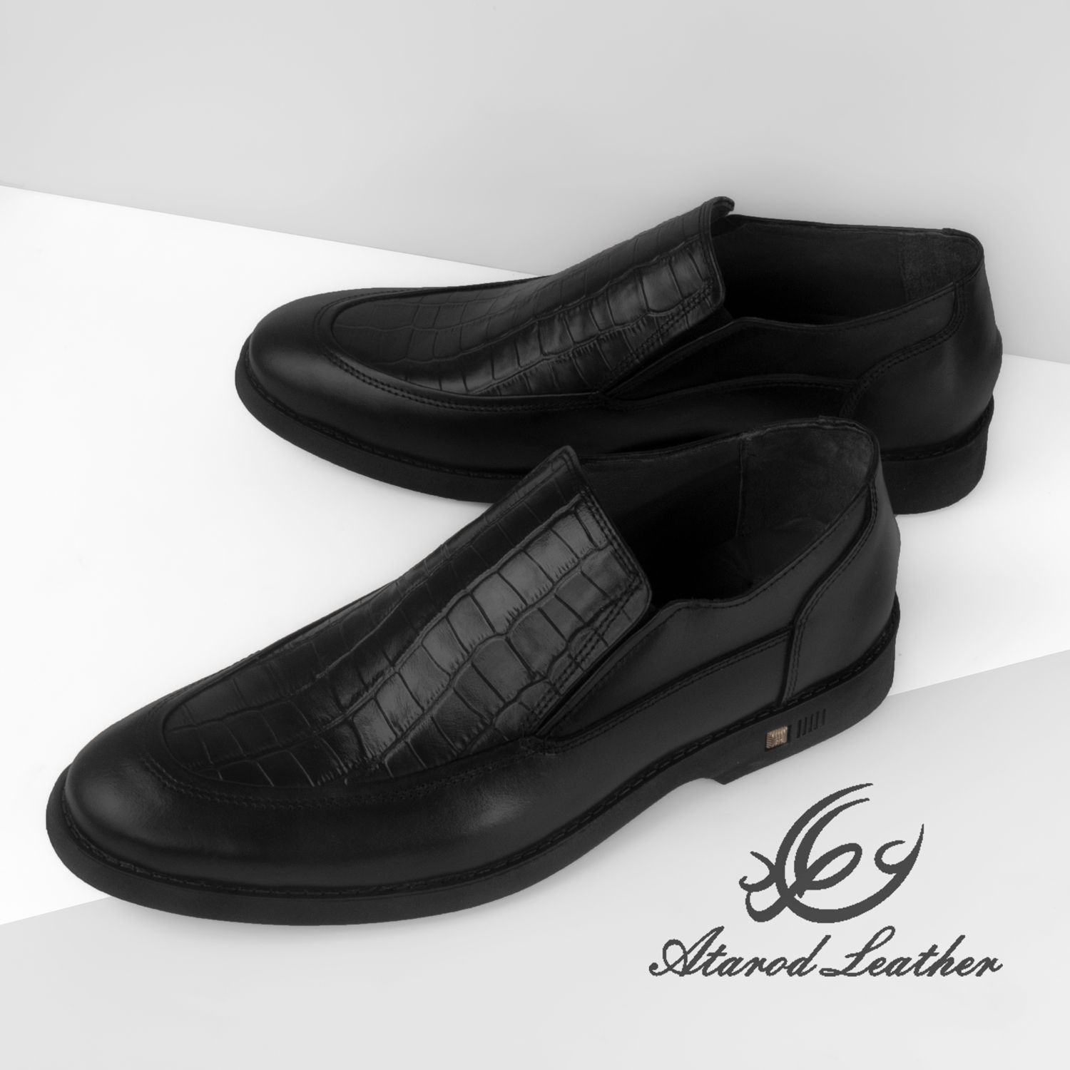 کفش مردانه چرم عطارد مدل چرم طبیعی کد SH21 -  - 4