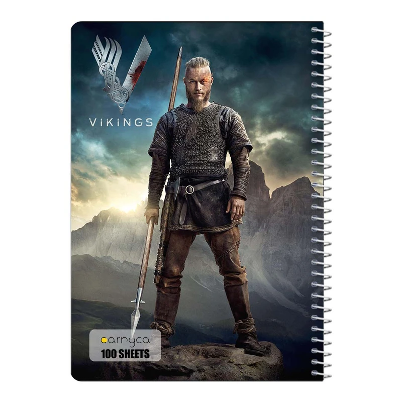 دفتر مشق 100 برگ سیمی کارنیکا طرح وایکینگ ها Vikings کد 30308
