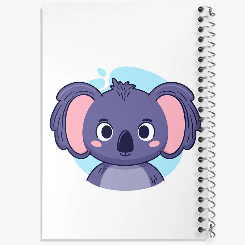 دفتر مشق 100 برگ خندالو طرح فیل حیوانات بامزه کد 37160