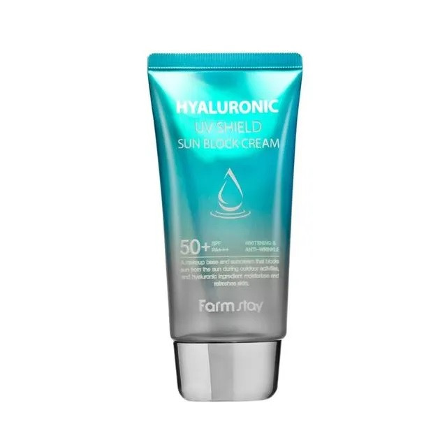 کرم ضد آفتاب بدون رنگ فارم استی SPF 50 مدل HYLARUNIC UV SHEILD ‌مناسب انواع پوست حجم 70 میلی‌لیتر