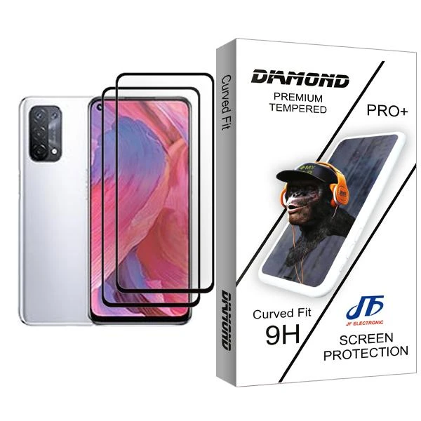 محافظ صفحه نمایش جی اف مدل Diamond Glass MIX002 مناسب برای گوشی موبایل اوپو A74 5G بسته دو عددی