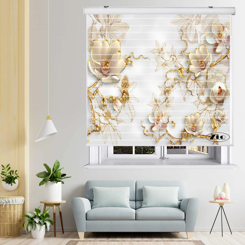 پرده زبرا مدل سیلوئت 3D1024 سایز 150x150 سانتی متر