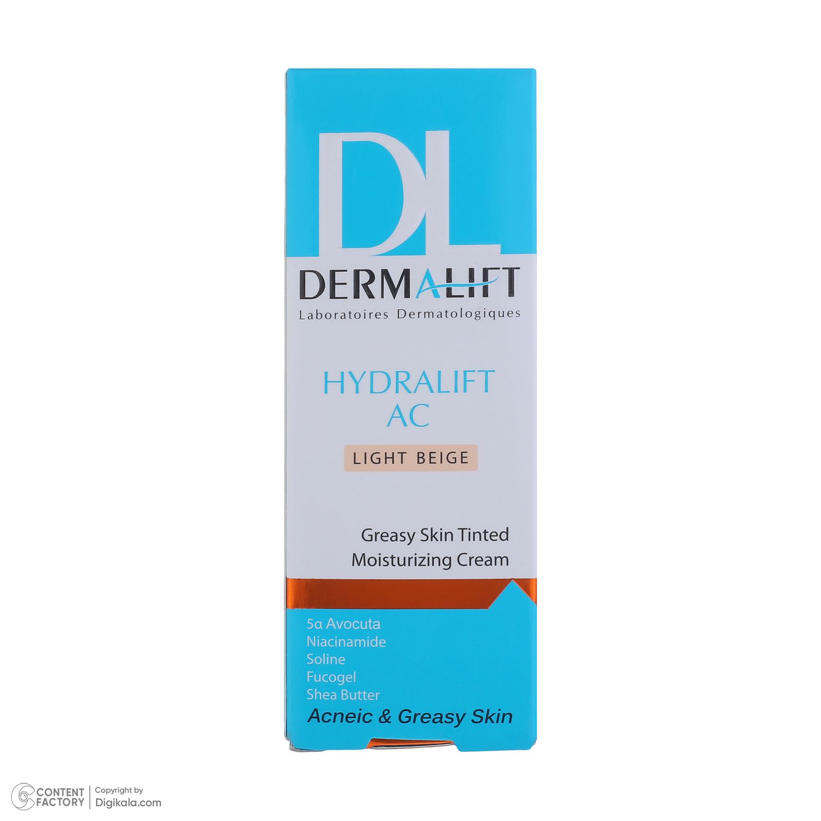 کرم مرطوب کننده رنگی صورت درمالیفت مدل HYDRALIFT AC مناسب پوست‌های چرب حجم 40 میلی لیتر -  - 3