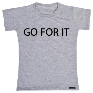 تی شرت آستین کوتاه دخترانه 27 مدل Go for it کد MH965