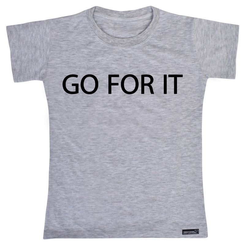 تی شرت آستین کوتاه دخترانه 27 مدل Go for it کد MH965