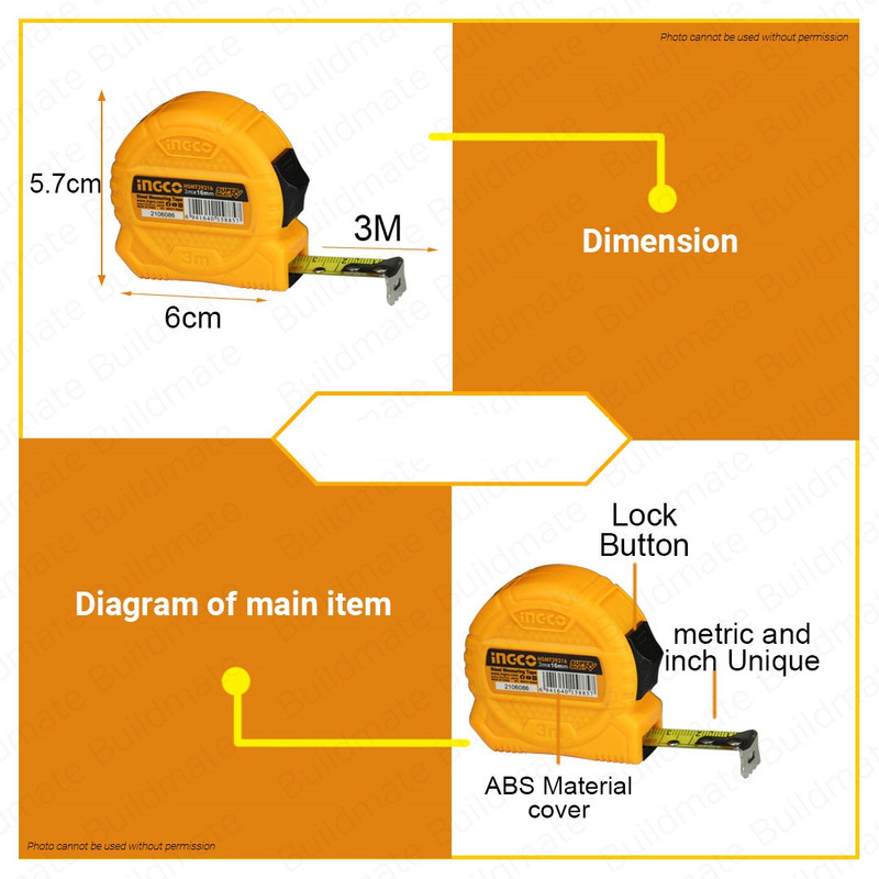 متر 3 متری اینکو مدل HSMT39316-1 متر 3 متری اینکو مدل HSMT39316-1