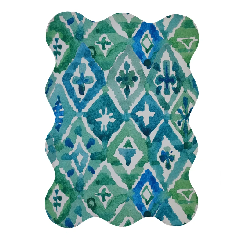 پادری مدل دالبر طرح آبرنگی کد 9050 سایز 80x110 سانتی متر