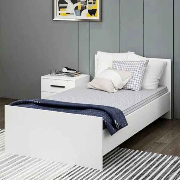 تخت خواب ام دی اف یک نفره مدل S-619 سایز 200×90 سانتی متر 