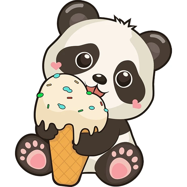 استیکر پارچه و لباس پاد آفرین طرح کارتونی پاندا کد 5457