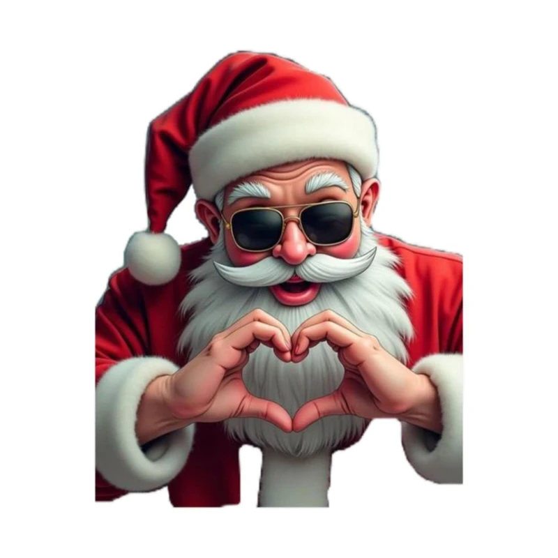 استیکر پارچه و لباس پاد آفرین مدل بابانوئل کریسمس کد‌ 3658