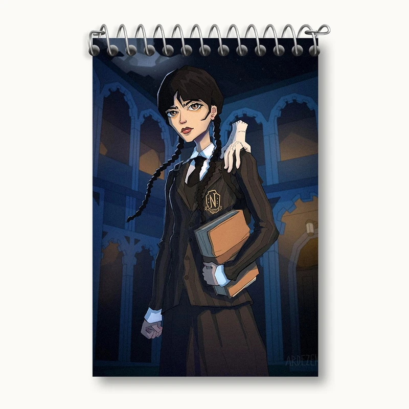 دفتر یادداشت 50 برگ خندالو مدل ونزدی (Wednesday) کد F2466