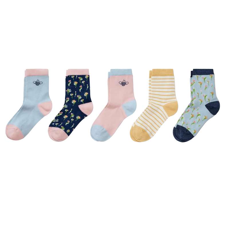 جوراب دخترانه چیبو مدل melow مجموعه 5 عددی
