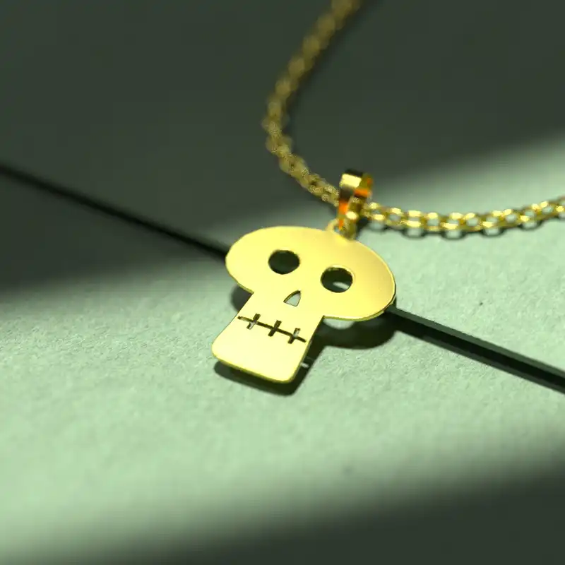 گردنبند طلا 18 عیار زنانه مدوپد مدل جمجمه کد K2-1-1068