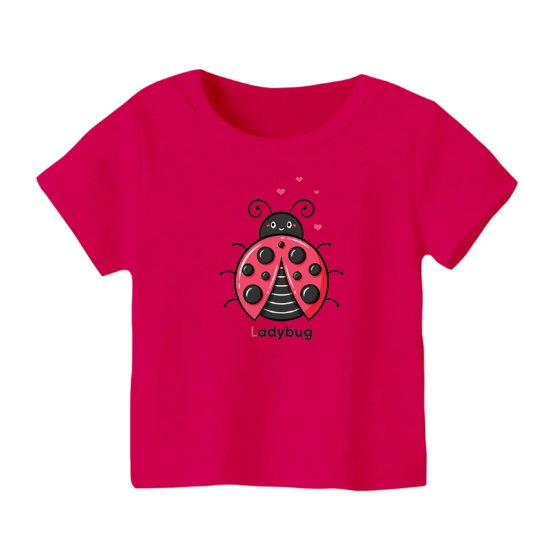 تی شرت آستین کوتاه بچگانه مدل کفشدوزک کد ۲