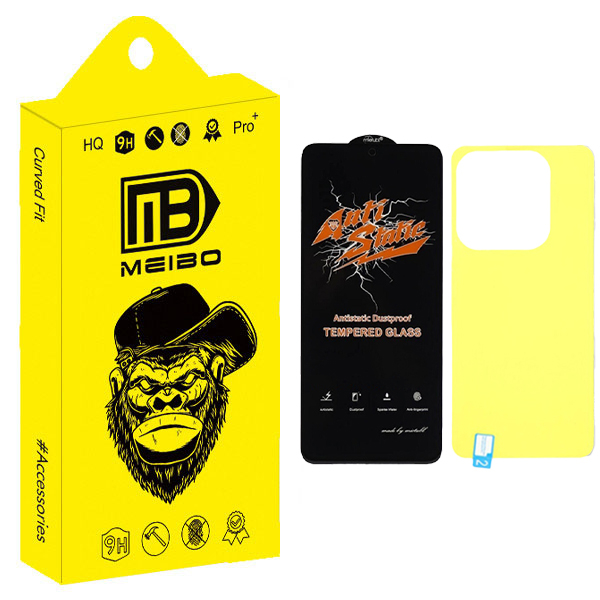 محافظ صفحه نمایش میبو مدل Antistatic مناسب برای گوشی موبایل شیائومی Redmi Note 14 به همراه محافظ پشت گوشی
