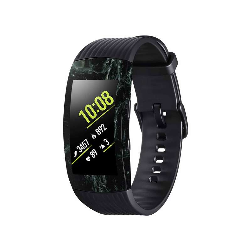 برچسب ماهوت طرح Graphite-Green-Marble مناسب برای ساعت هوشمند سامسونگ Galaxy Gear Fit 2 Pro