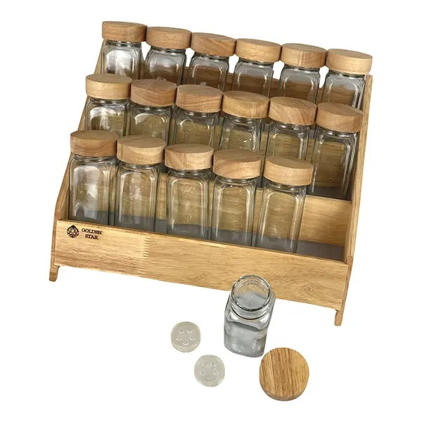 ست جای ادویه 19 پارچه مدل گلدن استار کد TP004
