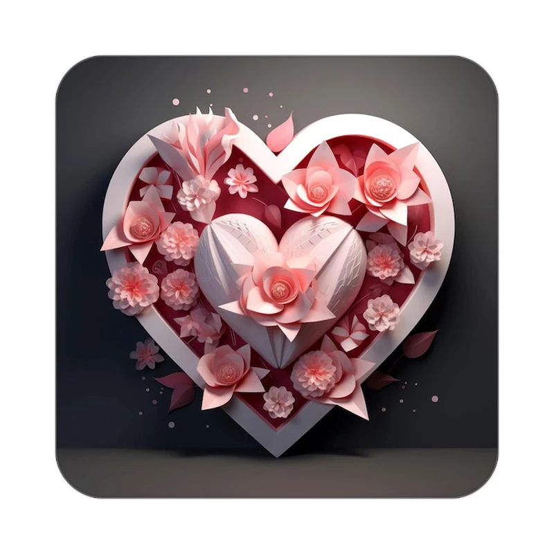 زیر لیوانی کاکتی طرح عاشقانه مدل mp38463