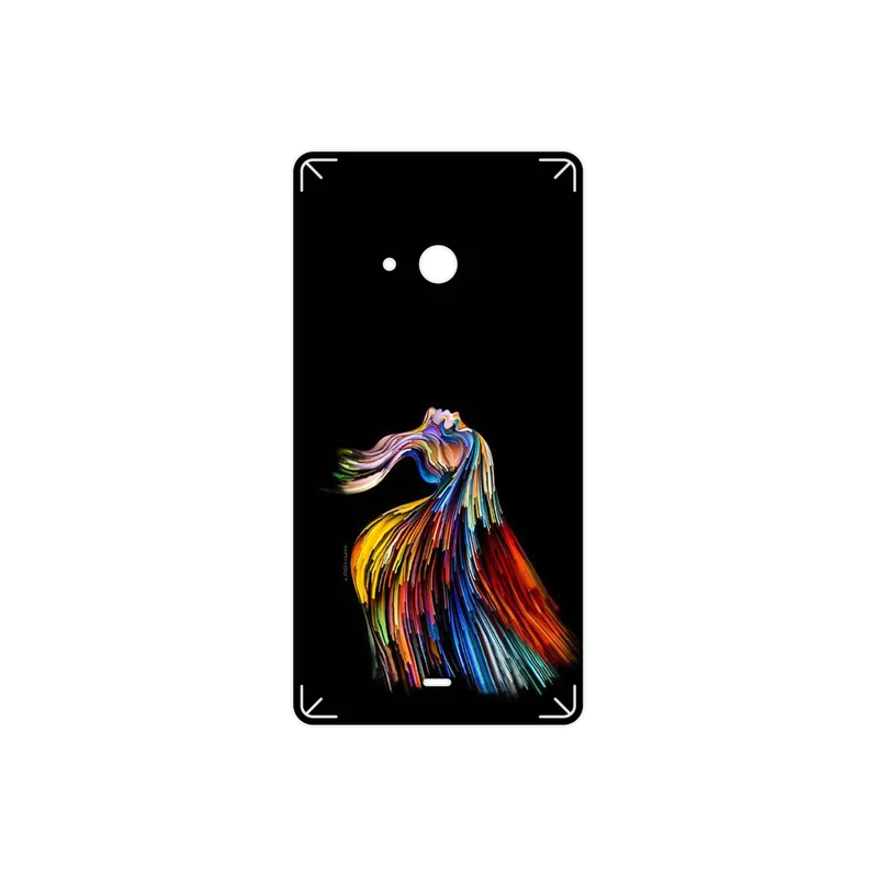 برچسب پوششی ماهوت مدل Rainbow Hair Digital Art مناسب برای گوشی موبایل مایکروسافت Lumia 540