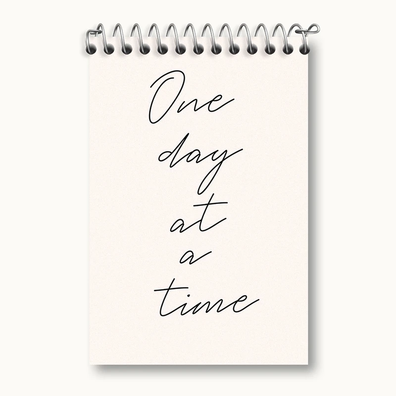 دفتر یادداشت 50 برگ خندالو مدل One Day At A Time کد F670