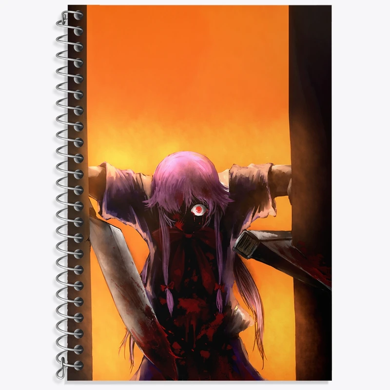 دفتر زبان 50 برگ خندالو مدل سه خط طرح یونو انیمه میرای نیکی کد 32376