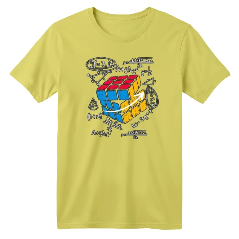 تی شرت آستین کوتاه یقه گرد بچگانه مدل مکعب روبیک